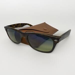 Ray-Ban RB2132 NEW WAYFARER 902/58 55 18 3P Tortoise Polarized Sunglasses & Case